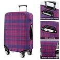 thumbnail image 5 of Pink Purple Checkered Pattern Luggage Cover Fashion Suitcase Cover Baggage Covers Fit 25-28 Inch Luggage (Go Travel), 5 of 5