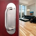 thumbnail image 5 of ABCISI Stainless Steel Door Plate Handle, Heavy Duty Pull/Push, Sliding Barn Pull Shed Commercial Fire Door Handle, 2 Pack,7.9" x 2.6" (Oval), 5 of 7