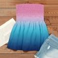 thumbnail image 4 of Women's Loose Tube Tops - Strapless Flowy Bandeau Sleeveless Beach Cover Up Casual Summer Tops Pink S, 4 of 5