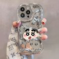 thumbnail image 2 of "TPU Crafted" Electroplated Cream Pattern Anti-fall Mobile Soft Phone Case With Lanyard For IPhone14/14Plus/14Pro/14Pro Max, iPhone13/13Pro/13Pro Max, iPhone12/12Pro/12Pro Max, iPhone11/11Pro/11Pro Ma, 2 of 5