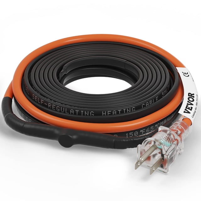 Cable de calefacción de tuberías VEVOR autorregulable de 30 pies, 5 W/ft, 120 V