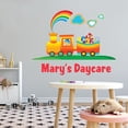 thumbnail image 2 of Multicolored Train Daycare Peel and Stick Wall Decals - Custom Name Giant Wall Decal- Vinyl Sticker Decoration for Daycare Classroom or Playroom-Size : 10" x 8"., 2 of 4