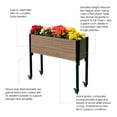 thumbnail image 5 of Everbloom 36" x 12" x 31" Brown and Black Wood, Plastic and Steel Planter Box, 5 of 9