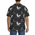 thumbnail image 7 of Goofa Cartoon Rooster Printed Men's Casual Short-sleeved Shirt,Lightweight Breathable Button-down,Summer Casual men's top,Versatile Fashion shirt-XX-Large, 7 of 7