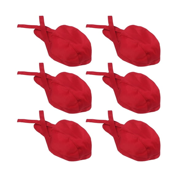 WSTEER Set of 6 Breathable Chef Hats Adjustable Cooking Caps for and Cooking Use