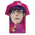 thumbnail image 4 of Gorillaz Noodle Men's Casual Button-Down Shirts Summer Short Sleeve Tee Shirt Daily Hawaiian Beach Shirt Top With Pocket, 4 of 9
