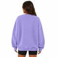 thumbnail image 4 of Sweatshirts For Women Long Sleeve Crewneck Sweatshirt Causal Loose Fit Pullover Tunic Tops Fall Clothes Shirts Light Purple M, 4 of 6