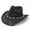 C-Black3546, variant on FEIFLY Solid Color Women Men Summer Western Cowboy Hat Shapeable Straw Caps Hollowed Out Sun Hats Fashionable Wear
