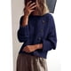 thumbnail image 3 of Suéter PRETTYGARDEN Azul Marino con Botones y Cuello Redondo Talle M, 3 of 5