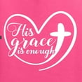 thumbnail image 5 of Wild Bobby His Grace Is Enough Heart Inspirational/Christian Unisex Graphic Hoodie Sweatshirt, Neon Pink, XX-Large, 5 of 5