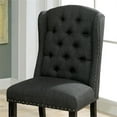 thumbnail image 3 of Sinuata 5-Piece Black Wood Dining Table and 4 Tufted Side Chair Set, 3 of 12