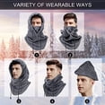 thumbnail image 6 of MMTX Balaclava Winter Face Mask Men Women Fleece Balaclava Ski Mask Windproof Motorcycle Masks Neck Warmer Balaclava Face Hood for Bicycle Snowboard Outdoor Sports Unisex (Gray), 6 of 7