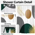 thumbnail image 3 of Boho Green Mid Century Shower Curtain Abstract Neutral Simple Leaf Shower Curtains for Bathroom Decor 72W x 72 L Inches Sun Arch Curve Modern Minimalist Waterproof Fabric Shower Curtains, 3 of 6