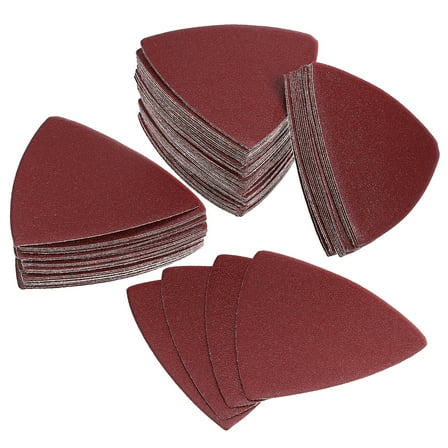 Masteelf  100 Pcs Oscillate Self-adhesive Triangle Sandpaper