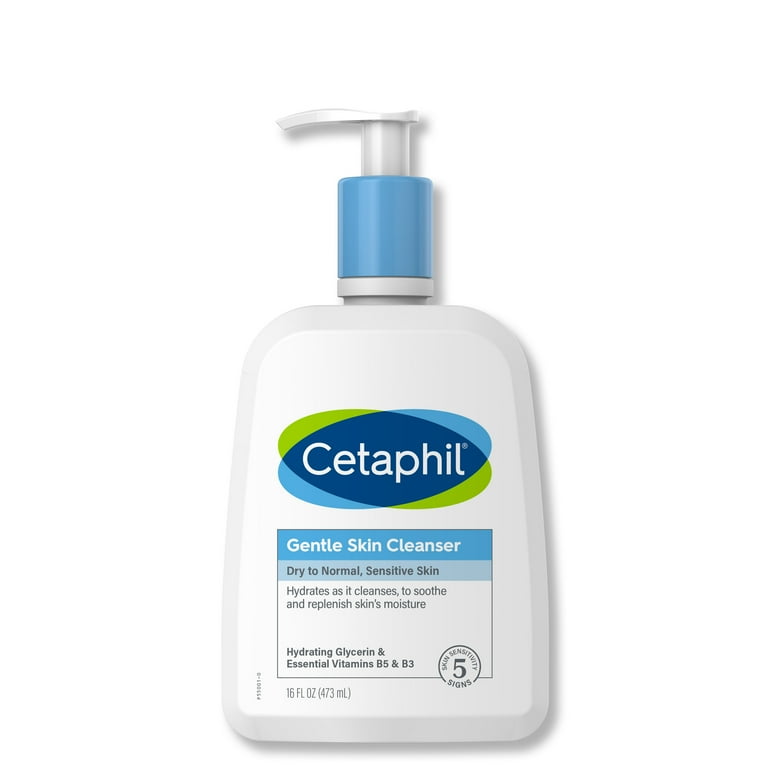 Cetaphil Face Wash, Hydrating Gentle Skin Cleanser for Dry to Normal  Sensitive Skin, 16 oz