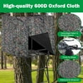 thumbnail image 3 of Hunting Tree Stand Blind Cover, Universal Camo Tree Stand Elevated Deer Blind Kit For 2 Man Stand Tree Stand Blind Enclosure Tower With A Zippered Closure Hunting Tree Stand Accessories, 3 of 7