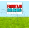 thumbnail image 1 of Fountain Drinks (18" x 24") Yard Sign, Includes Metal Step Stake, 1 of 6