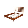 thumbnail image 4 of Alpine Furniture Flynn Queen Wood Bed with Slat Back Headboard in Acorn (Brown), 4 of 7