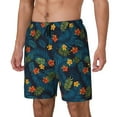 thumbnail image 2 of Fotbe Hawaiian Style Men’s Swim Trunks Quick Dry Swim Shorts Board Shorts with Mesh Lining-Large, 2 of 9