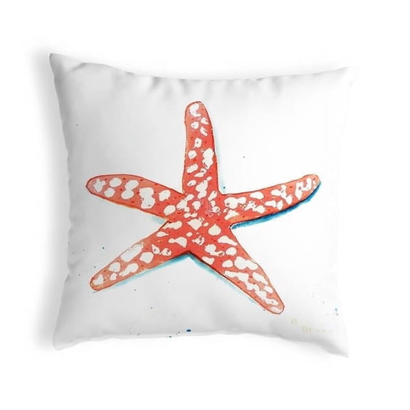 Betsy Drake KS091 12 x 12 in. Coral Starfish Small No-Cord Pillow