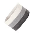 thumbnail image 2 of tredstone Storage Basket Handcrafted Woven Rope Sundries Child Color Matching Box Bin Knitted Baskets Desktop Snacks Bedroom Gray White Black 20L/38*22*24cm, 2 of 6