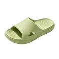 thumbnail image 2 of Women Shower Shoes Casual Stylish Shower Slippers Non-Slip Open Toe House Slides Comfortable Lightweight Bathroom Sandals Green 5.5 [EU-36], 2 of 5