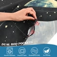 thumbnail image 3 of Yayeee Kitchen Curtains Tier Pair Light Filtering 27"x36" Rod Pocket Short Cafe Window Panel, Red Sitting on The Moon, 3 of 7