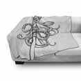 thumbnail image 3 of Octopus Soft Flannel Fleece Throw Blanket, Hand Drawn Sketch of an Adult Sea Animal Depicted as a Monster of Ocean, Cozy Plush for Indoor and Outdoor Use, 70" x 90", White Charcoal Grey, by Ambesonne, 3 of 6