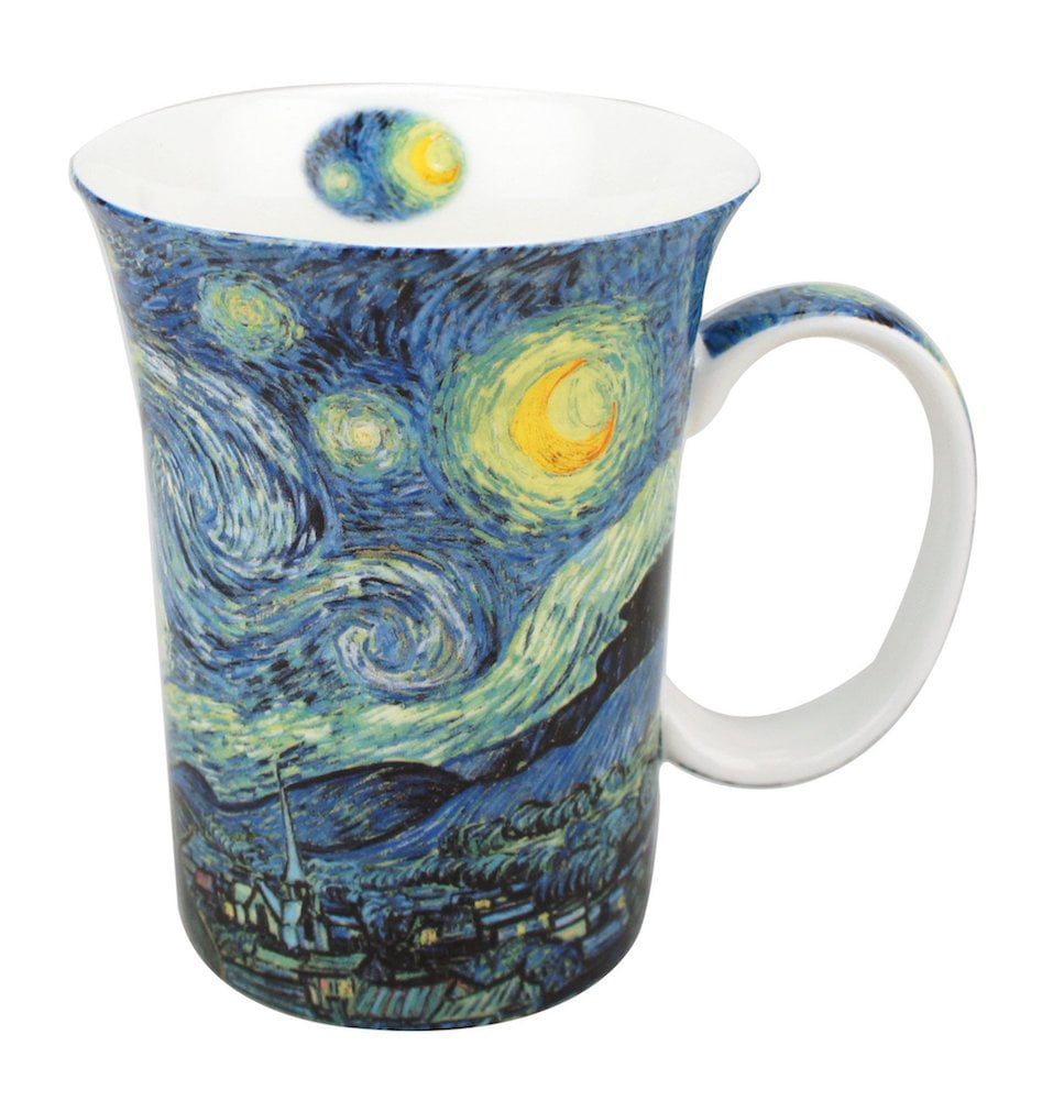 OFFICIAL VINCENT VAN GOGH SET OF 4 BREAKFAST CHINA COFFEE MUGS CUP NEW GIFT BOX
