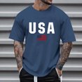 thumbnail image 2 of NOLDARES Men's Crewneck Short Sleeve Graphic Tees Perfect for Summer Beach Getaways(Navy,M), 2 of 4