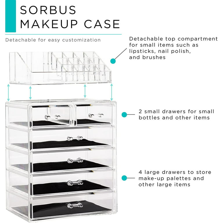 Stackable Cosmetic Organizer - 2 Drawer (XL) – Sorbus Beauty