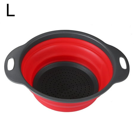 

Collapsible Colander Food-Grade Silicone kitchen Strainer Space-Saver Folding Strainer Colander