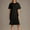 Black, variant on FRSASU Women's Summer Tie Side Tshirts Dress Basic Loose Crewneck Short Sleeve Casual Midi Dresses for Daily Wear Yellow