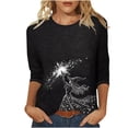 thumbnail image 2 of Zorckvet T-Shirt for Women - Loungewear Witch magic print Top, 2 of 5