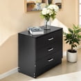 thumbnail image 2 of GZXS 3 Drawer Dresser, Modern Chest of Drawers, Night Stand for Bedroom, Living Room, Easy Assembly, Black, 2 of 9