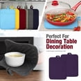 thumbnail image 6 of HOMEIORA Pot Holders and Oven Mitts 7" x 9" Heat Resistant Cotton Pocket Pot Holder Set Feature of Non Slip Kitchen Hot Pad Oven Mitts, 4 - Pack (Purple), 6 of 6