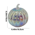 thumbnail image 3 of TERGAYEE 5.1in Diameter 8.5in Tall Gourd-shaped Pumpkin Lamp Glass Pumpkin Lamp Lantern Halloween Decorative Pumpkin Lights With Multic Holiday Decor, 3 of 7