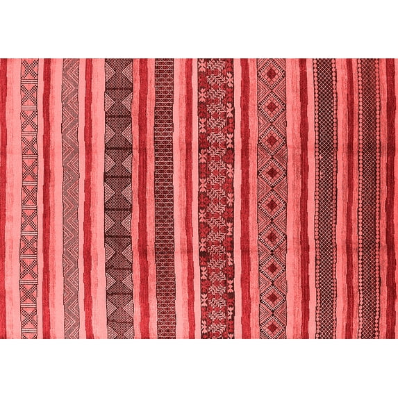 Ahgly Company Indoor Rectangle Solid Red Modern Area Rugs, 5' x 8'