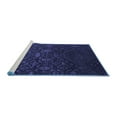 thumbnail image 2 of Ahgly Company Machine Washable Indoor Square Abstract Blue Contemporary Area Rugs, 7' Square, 2 of 4