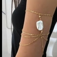 thumbnail image 2 of Arm Cuff Shell Bracelet Adjustable Upper Arm Cuff Bangle Gold Jewelry Gifts for Women Boho Summer Beach Vacation Essentials, 2 of 12