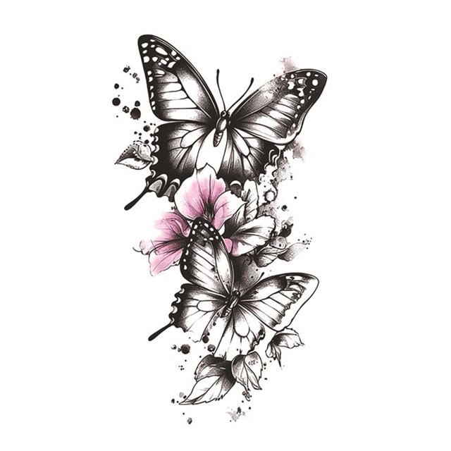 Personality Butterfly Tattoo Stickers Temporary Tattoo Sticker Waterproof Tattoo Stickers Colorful Lifelike Temporary Full Arm Tattoo Sticker Daily