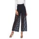 thumbnail image 1 of Pincandy Women's High Waist Lace Wide Leg Casual Pants, Loose Fit, Elastic Waistband, Daily & Party Wear, 1 of 5