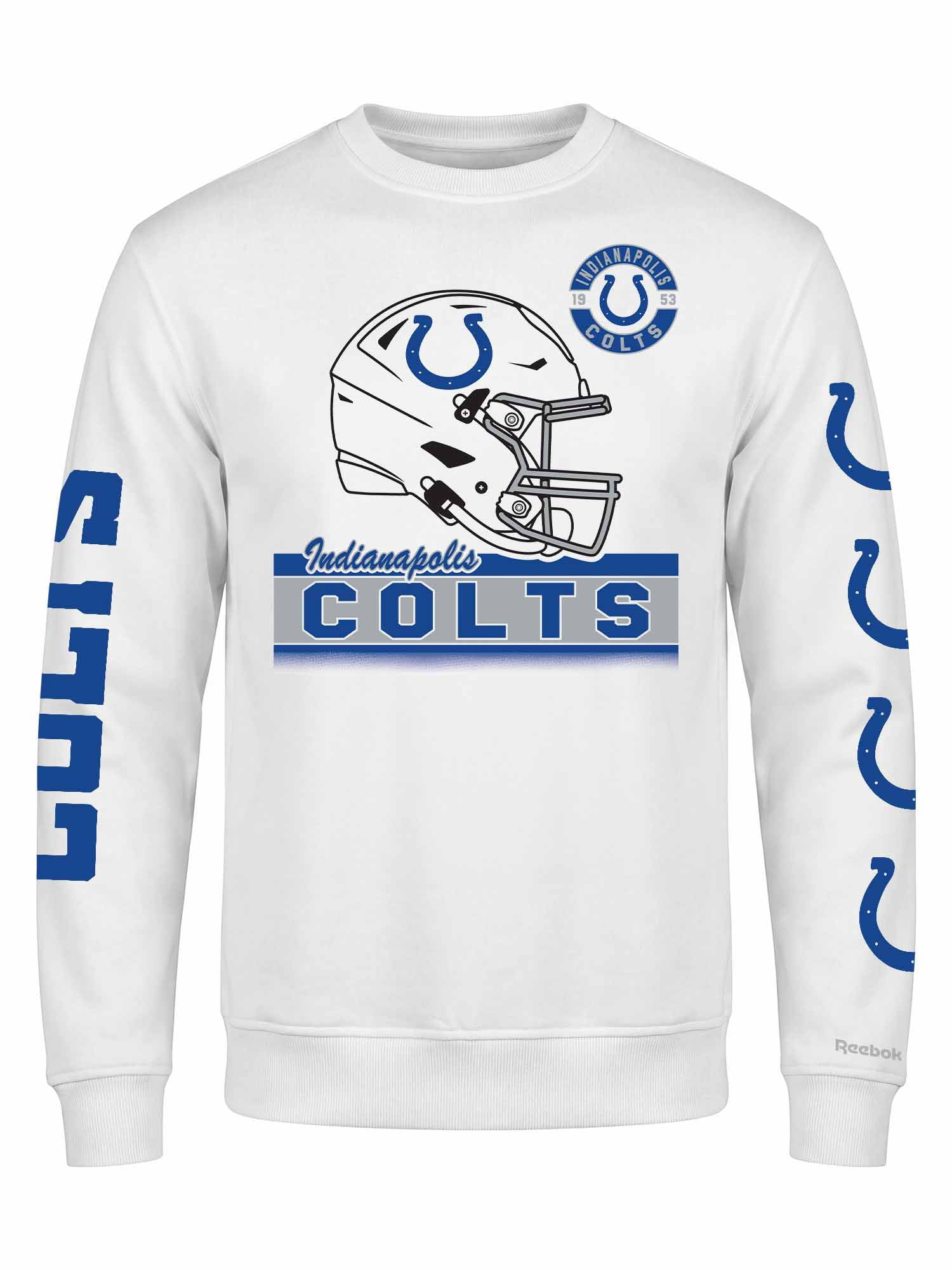 Indianapolis Colts Reebok Mens White Crew Sweatshirt