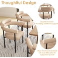 thumbnail image 3 of Coewske 4PCS Kitchen Dining Chair Modern Upholstered Armchair w/ Metal Legs Beige, 3 of 6