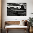 thumbnail image 3 of Elephant Stock Bw Monument Valley National Park Wall Art - Horizontal Canvas Wall Art - Living Room Wall Decor - Nature Canvas - Black And Gray Decor - 48" x 32", 3 of 8