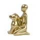 thumbnail image 5 of Figura decorativa de hombre con perro para estante, 10x6,5x13,3 cm, ideal para dueños de mascotas. Dorado, 5 of 9