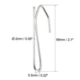 thumbnail image 4 of Penck 2.7" Curtain Hooks Pin-On Drapery Hook Zinc Plating Silver Tone 50 Pack, 4 of 5
