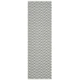 thumbnail image 2 of SAFAVIEH Montauk Siomha Chevron Cotton Runner Rug, Grey/Ivory, 2'3" x 7', 2 of 6