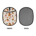 thumbnail image 2 of Pofeuu Squirrel Print Silicone Pot Mat Mitten With Hanging Loop Heat Resistant Oven Mitts Non-Slip Bbq Baking Smoking Potholders, 2 of 7