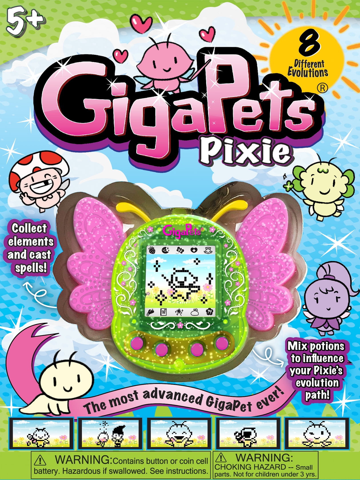 Top Secret Toys, Giga Pets Floppy Frog Virtual Pet Keychain